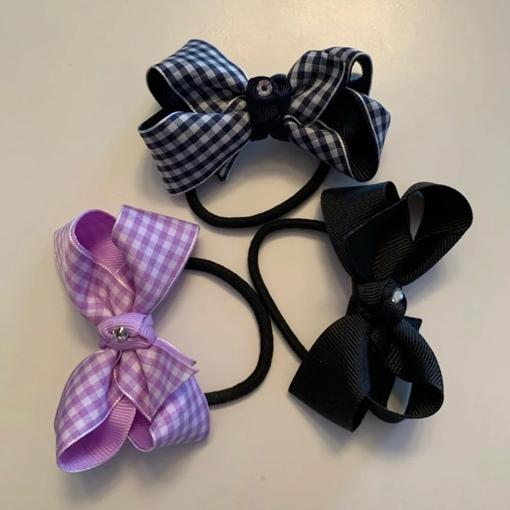 10 girls hair accessories bows, headbands scrunchies ponytail holders